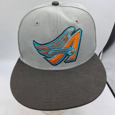 Anaheim LA Angels 50th Anniversary New Era 59Fifty Fitted Hat Sz  7 1/8 - Image 1 of 4
