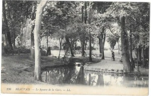 BEAUVAIS 60 Le Square de la Gare CPA à dos vert animée écrite en 1918 - Imagen 1 de 2