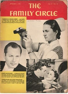 Family Circle Magazine September 1941 Nurse Olivia DeHavilland Frank Lemon Art - Foto 1 di 2