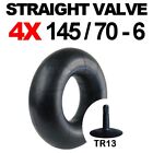 145/70-6 Inner Tube X4 for ATV, Quad Bike &amp; GoKart. Quality Straight Valve TR13