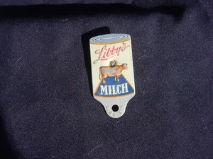LIBBY'S MILCH WERBUNG ZINNÖFFNER VINTAGE DEUTSCH - Bild 1 von 3