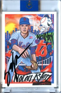 Topps Project 2020 #105 Nolan Ryan Signed Black King Saladeen LE 22/49 Autograph - Picture 1 of 3