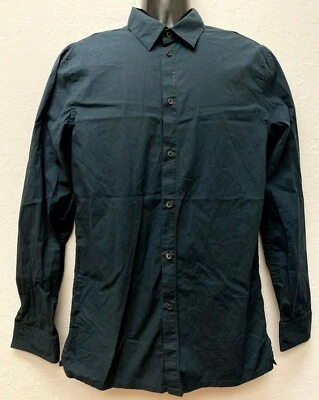 Helmut Lang Black Button Front Techno Shirt Size Small Long Sleeve - Image 1 of 4