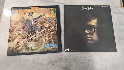 2X LOT VINTAGE ORIGINAL VINYL Elton John Captain Fantastic 1975 Vinyl Record  - Image 1 of 4