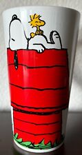 Peanuts Snoopy & Woodstock on Dog House 16 oz Ceramic Travel Mug with Lid New!