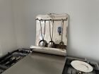 French Silver Plated Kitchen Utensils with Hanging Tray