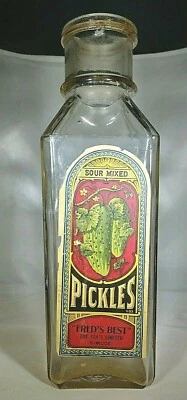 Pickles Jar - Clear - 1084 on Bottom - Image 1 of 4