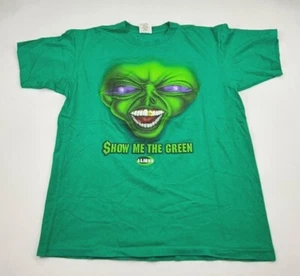 Camiseta Vintage Logotel Aliens Alien Show Me the Green Puntada Única Talla L Años 90 - Imagen 1 de 9