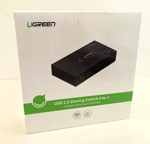 Ugreen USB 2.0 Sharing Switch 4 to 1 480 Mpbs 4 Computers Share USB 30346 New - Picture 1 of 9