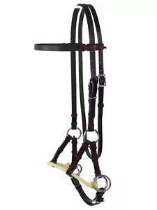 Sidepull mit Single Rope Nasenriemen, Schwarz, Thor Equine - Bild 1 von 3