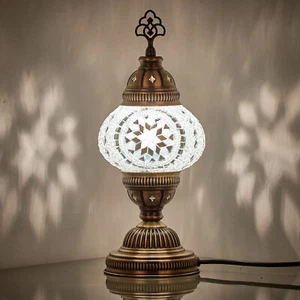 10 Turkish Moroccan Mosaic Colorful Table Bedside Desk Lamp Light Lampshade, 12" - Picture 1 of 33