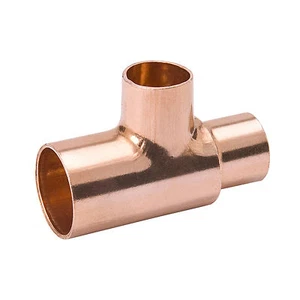 2" x 1" x 1" Inch CxCxC Sweat Reducing Copper Tee Plumbing Fitting - Picture 1 of 1