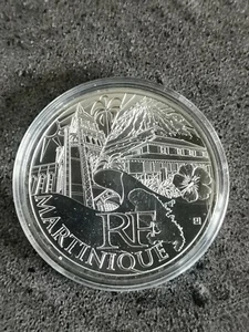 10 EUROS ARGENT REGIONS 2011 MARTINIQUE UNC SOUS CAPSULE / FRANCE / SILVER - Picture 1 of 2