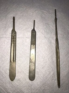3 pcs Scalpel Knife Handle Misc German Stainless Steel CE Surgical Tools - Imagen 1 de 3