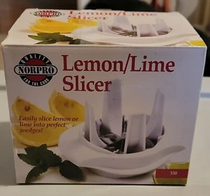 Norpro Lemon/Lime Slicer, White New In Box - Picture 1 of 3