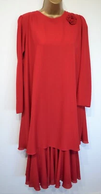 Berketex Red Occasion Midi Dress UK 12 Mother of the Bride / Groom Xmas day - Image 1 of 4