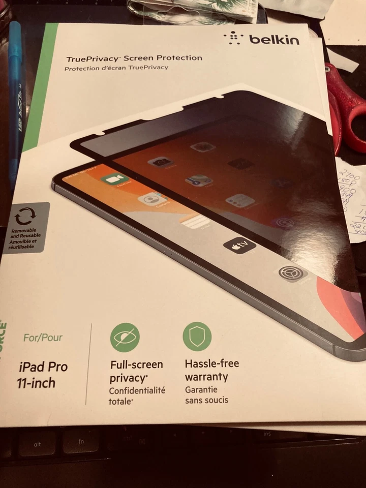 Belkin Removable Privacy Screen Protector for Apple Ipad Pro 11" - Image 1 of 1
