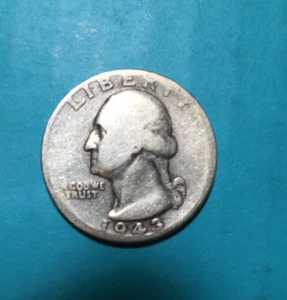 1943-P Washington Quarter Silver Quarter 90% Silbergehalt 1943 P Inventar #37 - Bild 1 von 2