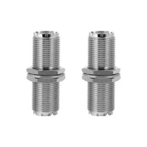 2 Pcs UHF Adapter Aerial Connectors Female Coupler Coax Inner Wire - Zdjęcie 1 z 11