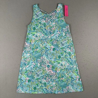 Платье-качели Lilly Pulitzer Kristen маленькое серфинговое синее с принтом Lilly Loves South Caro - Изображение 1 из 4