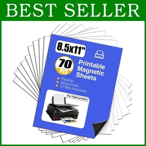 Bedruckbares Magnetpapier - 70 glänzende weiße Blätter - DYE Ink - Bild 1 von 9