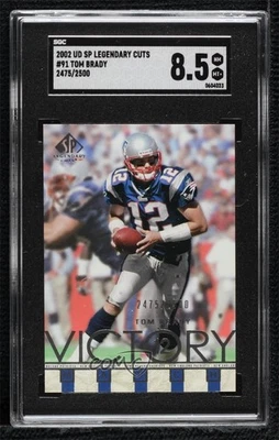 2002 SP Legendary Cuts Victory /2500 Tom Brady #91 SGC 8.5 - Image 1 of 2