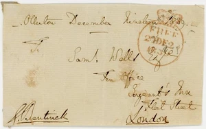 GB 1839 UNIFORM 4d POSTZEIT FREI FRANKATUR FRONT SIGNIERT BENTNICK aus OLLERTON - Bild 1 von 3