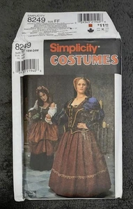 Simplicity Renaissance Medieval Costume Pattern 8249 Size FF Women 18W-24W UNCUT - Picture 1 of 2
