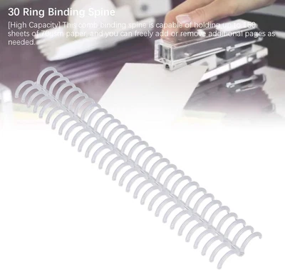 10 Pcs 30 Ring Binding Comb, 19mm Plastic Comb Bindings with Customizeable Le... - Image 1 of 4