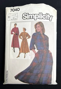Simplicity 7040 Misses Dress & Belt (Petiteable) Vintage 1985 Pattern size 6 Cut - Picture 1 of 2