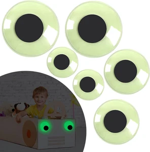 6Pcs Giant Googly Wiggle Eyes,  Glow in the Dark Google Eyes Self Adhesive for C - Picture 1 of 12