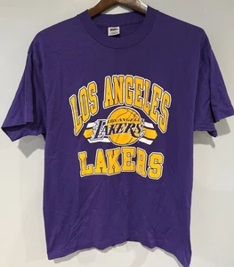 Camisa de trinchera vintage de una sola puntada de Los Angeles Lakers XL 50/50 mezcla NBA - Imagen 1 de 6