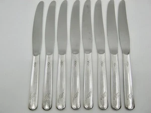 8 piezas Oneida Community Queen Bess II Modernos Cuchillos de Cena Sólidos Plateados 9" - Imagen 1 de 11