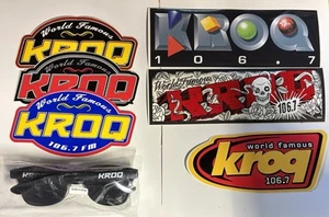 KROQ 106.7 RADIO STATION 12 STICKERS SUNGLASSES SOUTHERN CALIFORNIA KEVIN & BEAN - Picture 1 of 8
