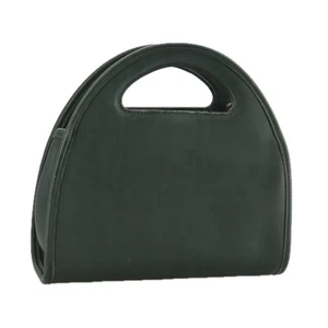 Coach Hand Bag Leather Green Auth 109432 - Picture 1 of 23