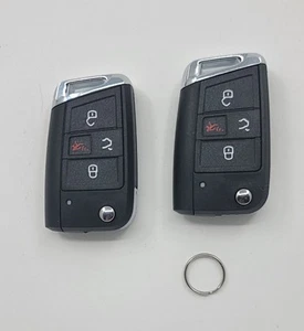 2x 2015-2019 Volkswagon Golf GTI Key Fob Remote 4 Button With Jackknife Key - Picture 1 of 2