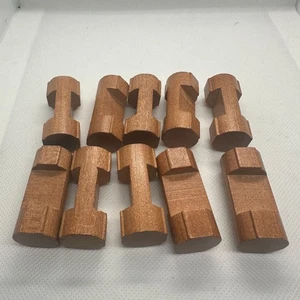 Set Of 8 Wooden Lincoln Logs Replacement Parts - Picture 1 of 4