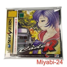 Sega Saturn Code R Video Game with Sleeve & Postcard