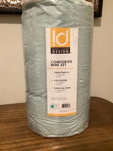 Intelligent Design Shaggy Fur 3-Pc Comforter Mini Set | Full/Queen | Aqua Blue. - Picture 1 of 2