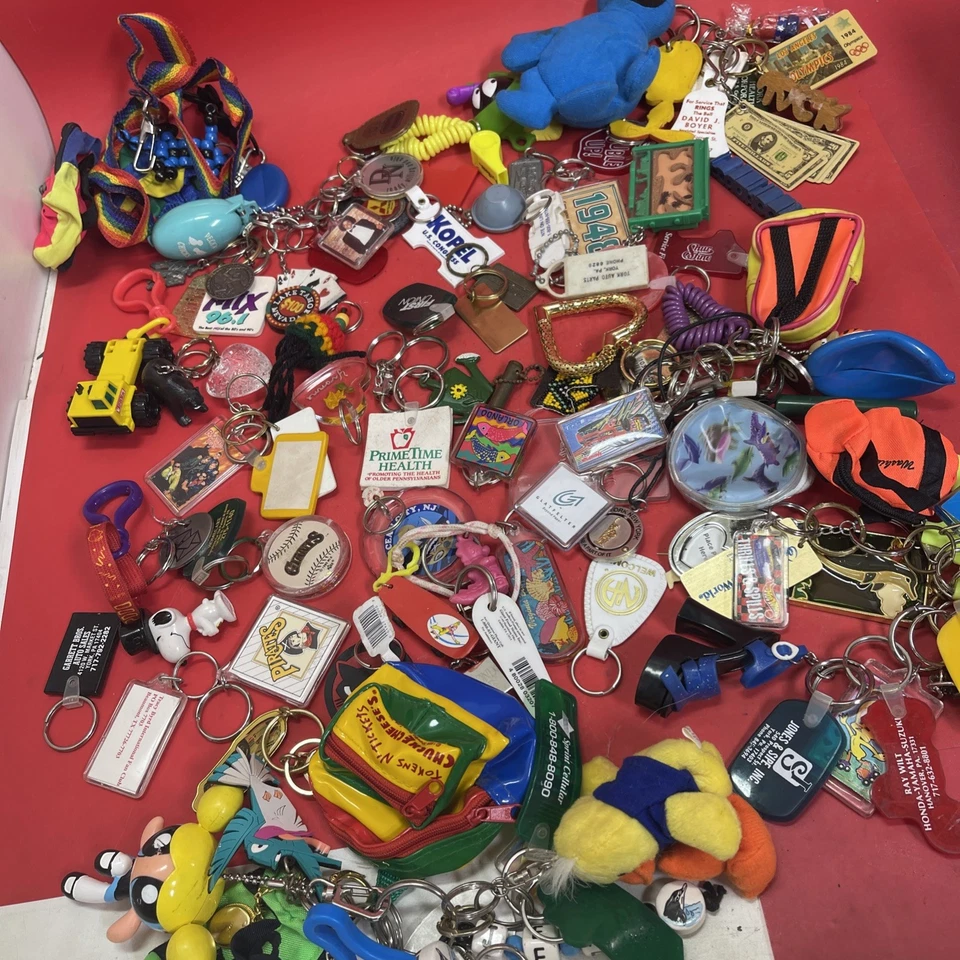 Huge keychains lot Keyrings Fobs Backpack Charms Purse Handbag Pendants. #25 - Image 1 of 4