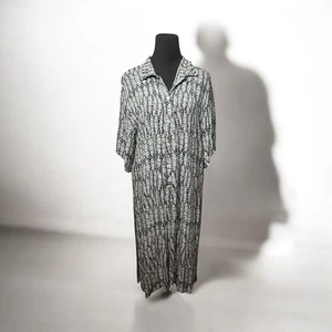 Camisa túnica larga Anthropologie relajada Buttondown vestido playa encubrimiento talla XL - Imagen 1 de 13