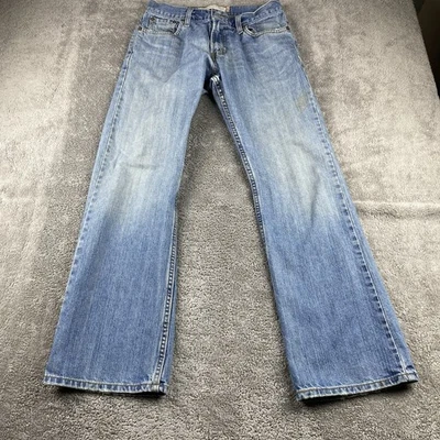 Jeans masculino bootcut fino Levis 527 29x30 azul lavagem leve cintura baixa - Imagem 1 de 4