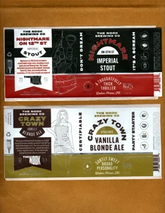 6 SUPER RARE U.S.MICRO BEER LABELS   THE   NOOK   BROKEN  ARROW   OK - Picture 1 of 3