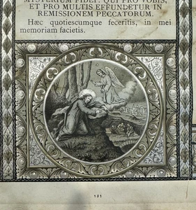 Antikes französisches beleuchtetes Messbuchblatt aus dem 19. Jh. - Bouasse-Lebel Paris - Bild 1 von 23