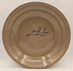 Vtg 1982 Jugtown Ware Pottery Blue Bird Pie Plate Seagrove NC - Picture 1 of 13