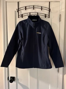 Carmax Employee Jacket Ladies Large Blue Softshell Fleece Workwear Outdoor - Picture 1 of 10