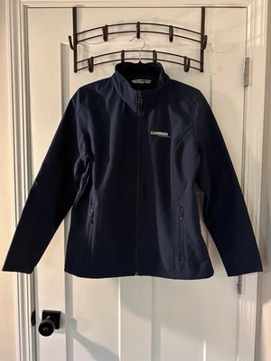 Carmax Employee Jacket Ladies Large Blue Softshell Fleece Workwear Outdoor - Image 1 of 4