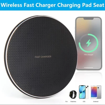 Wireless Fast Charger Charging Pad Dock for iPhone Samsung Android Universal New - Image 1 of 4