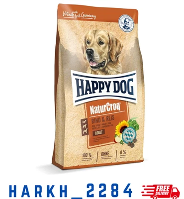 Happy Dog NaturCroq 15kg – Hundefutter Adult Trockenfutter mit Rind & Reis - Bild 1 von 4