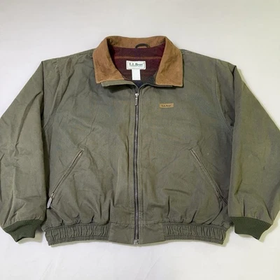 Vintage LL Bean Chore Jacket Mens XL Barn Coat Wool Lined Faded USA Made 90s 80s - Image 1 of 4